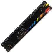 Линейка пластиковая 15 см, ПИФАГОР «Авто», цветная печать, с волнистым краем, европодвес, 210634