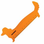 Линейка пластик 10 см ЮНЛАНДИЯ «ТАКСА», фигурная, тонированная прозрачная, европодвес, 210731