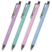 Ручка шариковая автоматическая BRAUBERG «VIVID PASTEL», корпус soft-touch, СИНЯЯ, пишущий узел 0,7 мм, линия письма 0,35 мм, 144404