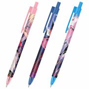 Ручка шариковая автоматическая с принтом FUNSTER «ANIME», корпус soft-touch, СИНЯЯ, пишущий узел 0,7 мм, линия письма 0,35 мм, 144406