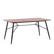 Стол RUSTO (mod. 289) МДФ/металл, 160 х 90 х 75 см , Black (Черный) / Walnut (Орех) 10