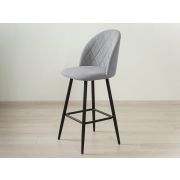 Полубарный стул Велюр Лира 13 (03) Серый-Черный