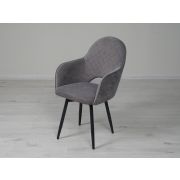 Стул-кресло Велюр Леон (01) Даллас серый-Черный