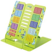 Подставка для книг и учебников большая BRAUBERG KIDS «Funny Pigeons» с таблицей умножения, регулируемый угол наклона, металлическая, 238961