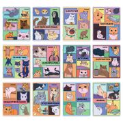 Тетради предметные, КОМПЛЕКТ 12 ПРЕДМЕТОВ, 48 л., TWIN-лак, FUNSTER (ФАНСТЕР), МЕМНЫЕ КОТЫ, 405604