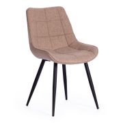 Стул ABRUZZO ( mod. 8060 ) металл,ткань, 54 х 62 х 83 см, ткань: серо-бежевый, ножки: черный