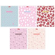 Тетрадь обложка пластик, А5 48 л., скоба, клетка, HATBER, «LOVE IS...» (микс в спайке), 092371, 48Т5В1пл