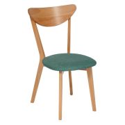 Стул мягкое сиденье/ цвет сиденья - Морская волна MAXI (Макси) / 1 шт. в упаковке каркас бук, сиденье ткань, натуральный ( бук )