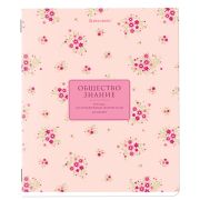 Тетрадь предметная «BLOSSOM» 48 л., рельефный картон, ОБЩЕСТВОЗНАНИЕ, клетка, подсказки, BRAUBERG, 405591