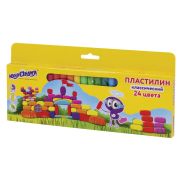 Пластилин классический ЮНЛАНДИЯ «ЮНЛАНДИК-АРХИТЕКТОР», 24 цвета, 480 г, ВЫСШЕЕ КАЧЕСТВО, 105031