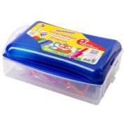 Пластилин в боксе ЮНЛАНДИЯ «ЮНЛАНДИК В ЗООПАРКЕ», 12 цветов, 130 г, скалка, стек, 7 формочек, 105863