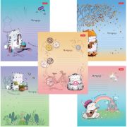 Тетрадь 12 л., HATBER, линия, обложка картон, «Приключения кота Пирожка» (микс в спайке), 067659, 12Т5В2