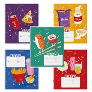 Тетрадь 18 л. BRAUBERG клетка, обложка картон, «Tasty food», 106478