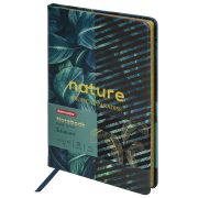 Блокнот А5 (143x210 мм), BRAUBERG VISTA «Nature», под кожу, твердый, срез фольга, 80 л., 112078
