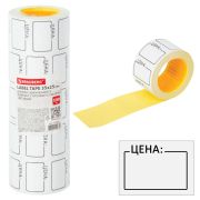 Ценник средний «Цена» 35х25 мм белый, самоклеящийся, КОМПЛЕКТ 5 рулонов по 250 шт., BRAUBERG, 112362