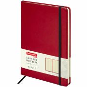 Блокнот БОЛЬШОЙ ФОРМАТ (180х250 мм) B5, BRAUBERG «Office», под кожу 80 л., клетка, красный, 113310