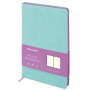 Блокнот-скетчбук А5 (148x218 мм), BRAUBERG «Metropolis Mix», под кожу, 80 л., без линовки, мятный, 113319