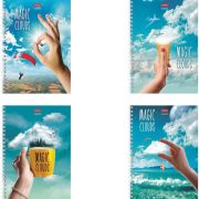 Тетрадь А5, 48 л., HATBER, гребень, клетка, матовая ламинация, «Облака» (4 вида в спайке), 48Т5лВ1гр