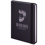 Ежедневник недатированный с резинкой А5 (145х203 мм), BRAUBERG, твердый, 128 л., «Мужской», 114559