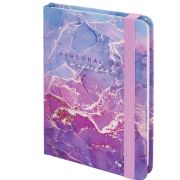 Ежедневник недатированный с резинкой, МАЛЫЙ ФОРМАТ А6 (109х148 мм), BRAUBERG, 128 л., «Мрамор», 114569