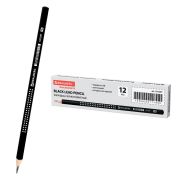 Карандаш чернографитный BRAUBERG, 1 шт., «Black&White», HB, трехгранный, корпус черный, заточенный, 181297