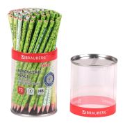 Карандаш чернографитный BRAUBERG «GREEN», 1 шт., HB, пластиковый, корпус ассорти, 181745