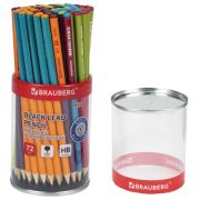 Карандаш чернографитный BRAUBERG «MIX», 1 шт., HB, корпус ассорти, 181761