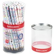 Карандаш чернографитный BRAUBERG «PRIMAVERA», 1 шт., HB, корпус ассорти, 181765