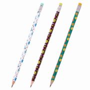 Карандаш чернографитный ЮНЛАНДИЯ «МОНСТРИКИ», 1 шт., HB, с ластиком, корпус ассорти, 181782