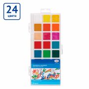 Краски акварельные ГАММА «Классическая», 24 цвета, медовые, пластиковый корпус, европодвес, 1009198