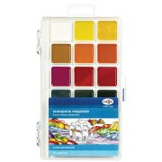 Краски акварельные ГАММА «Классическая», 18 цветов, медовая, пластиковый корпус, европодвес, 1009196