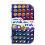 Краски акварельные BRAUBERG «PREMIUM» 48 цветов, круглые кюветы 23 мм, пенал, 191747