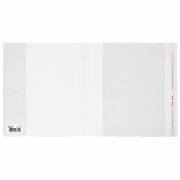 Обложка ПП со штрихкодом для дневников, учебников, прописей МАЛОГО ФОРМАТА, КЛЕЙКИЙ КРАЙ, 80 мкм, 220х460 мм, прозрачная, ПИФАГОР, 229346