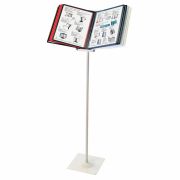 Демосистема напольная металлическая с 10 цветными панелями А4, серая, BRAUBERG «SOLID», 236724