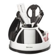 Канцелярский набор BRAUBERG «ULTRA», 10 предметов, вращающаяся конструкция, черно-белый, 236954