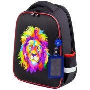 Ранец BRAUBERG FIT, 2 отделения, «Colorful lion», 38х27х14 см, 270618