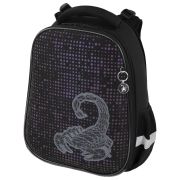 Ранец BRAUBERG LUMINOUS, 2 отделения, с брелоком, «Scorpio», СВЕТЯЩИЙСЯ РИСУНОК, 38х29х16 см, 271368