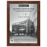 Рамка 21х30 см, дерево, багет 20 мм, BRAUBERG «Business», махагон, акриловый экран, 391293