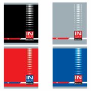 Тетрадь А5, 48 л., BRAUBERG скоба, клетка, обложка картон, «INDAY», 400518