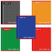 Тетрадь А5, 48 л., STAFF, скоба, клетка, офсет №2 ЭКОНОМ, обложка картон, «АБСОЛЮТ», 402784