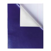 Тетрадь бумвинил, А5, 48 л., скоба, офсет №1, клетка, с полями, Синий, HATBER, 012838, 48Т5бвВ1