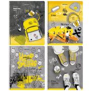 Тетрадь А5 48 л. BRAUBERG гребень, клетка, обложка картон, «Urban Style» (4 вида в спайке), 404338