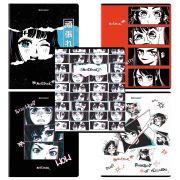 Тетрадь А5, 48 л., BRAUBERG, скоба, клетка, глянцевый лак, «Аниме» (микс в спайке), 404347