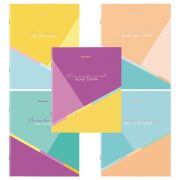 Тетрадь А5 48 л. BRAUBERG скоба, клетка, обложка картон, «Multicolor» (микс в спайке), 404361