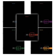 Тетрадь А5 48 л. BRAUBERG скоба, линия, обложка картон, «Dark» (микс в спайке), 404383