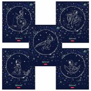 Тетрадь А5 48 л. HATBER скоба, клетка, матовая ламинация, 3D, «Астронавт» (5 видов в спайке), 48Т5лофВ1