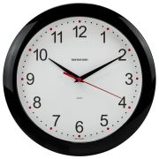 Часы настенные TROYKATIME (TROYKA) 11100112, круг, белые, черная рамка, 29х29х3,5 см