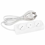 Удлинитель Р16-010, 3 розетки без заземления, 3 м, 2х0,75 мм, 1300 Вт, белый, 563
