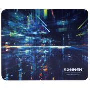 Коврик для мыши SONNEN «SINGULARITY», резина + ткань, 220х180х3 мм, 513293