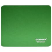 Коврик для мыши SONNEN «GREEN», резина + ткань, 220х180х3 мм, 513305